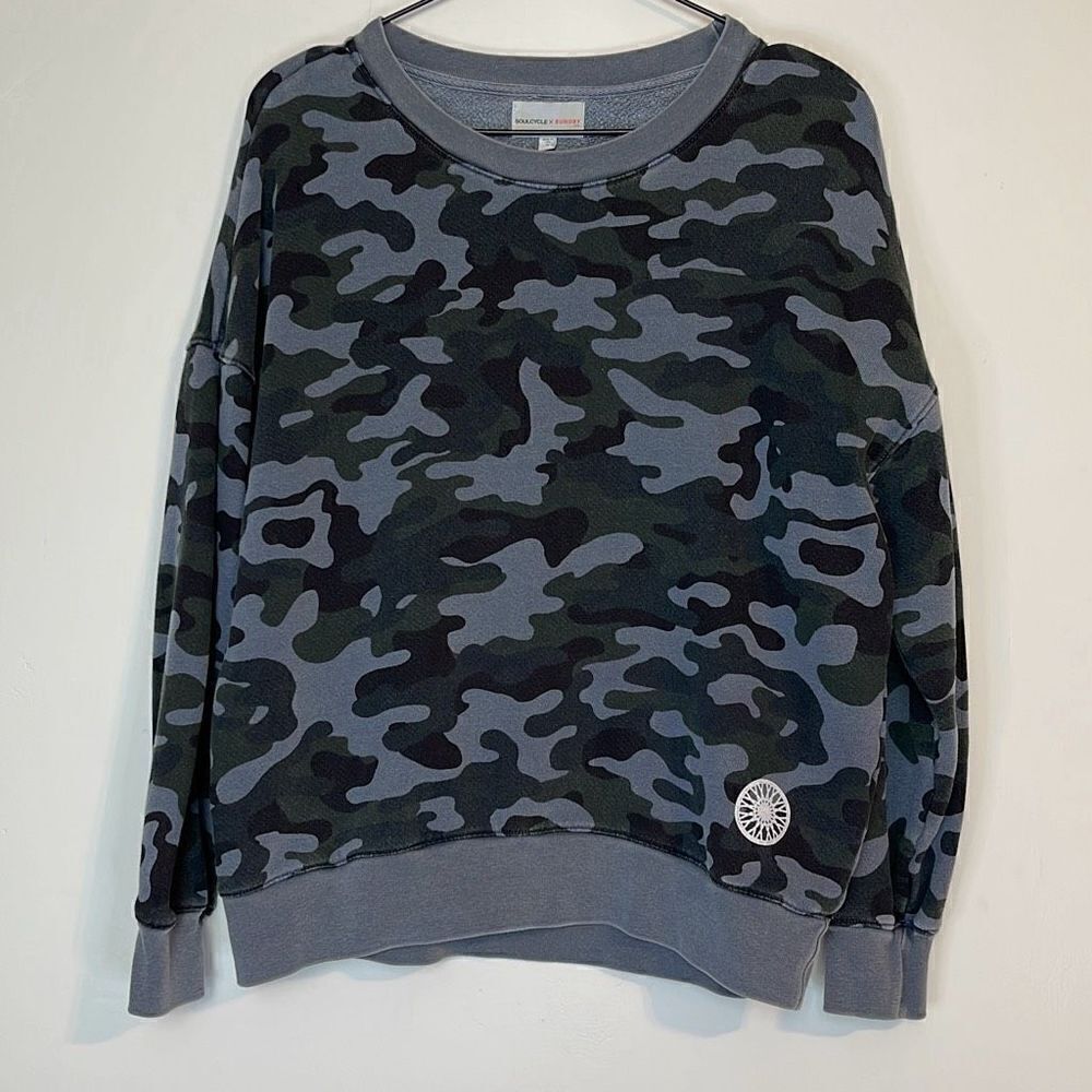 Sundry x Soulcycle Camo Crewneck Pullover S